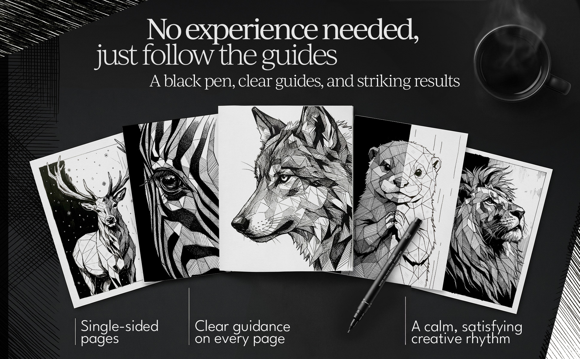 Finished ink artwork showing high-contrast result